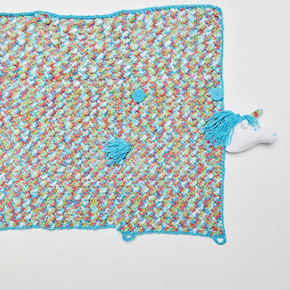 Red Heart Unicorn Crochet Baby Blanket Crochet Blanket made in Red Heart Baby Hugs Medium Yarn