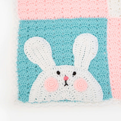 Red Heart Luv My Bunny Crochet Blanket Crochet Blanket made in Red Heart Baby Hugs Medium Yarn
