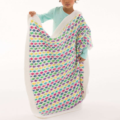 Red Heart Chasing Rainbows Crochet Blanket Crochet Blanket made in Red Heart With Love Yarn