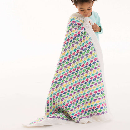 Red Heart Chasing Rainbows Crochet Blanket Crochet Blanket made in Red Heart With Love Yarn
