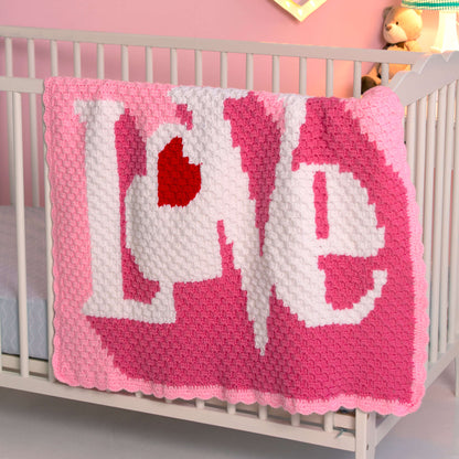 Red Heart Heart Throb Crochet Blanket Crochet Blanket made in Red Heart Super Saver Yarn