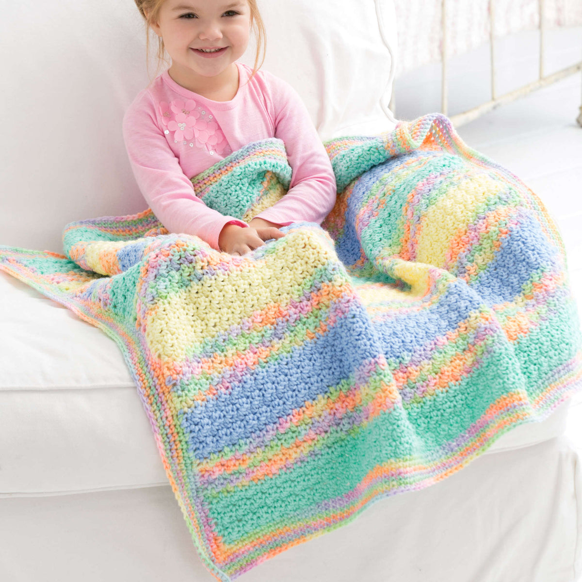 Crochet Blanket made in Red Heart Classic Yarn