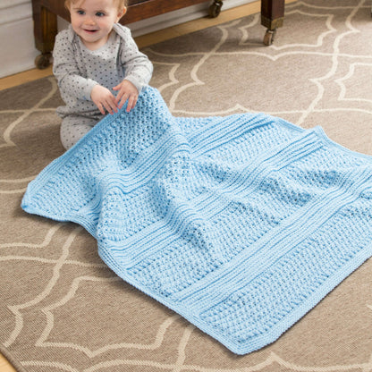 Red Heart Faux Ribbed Crochet Baby Blanket Crochet Blanket made in Red Heart Comfort Sport Yarn