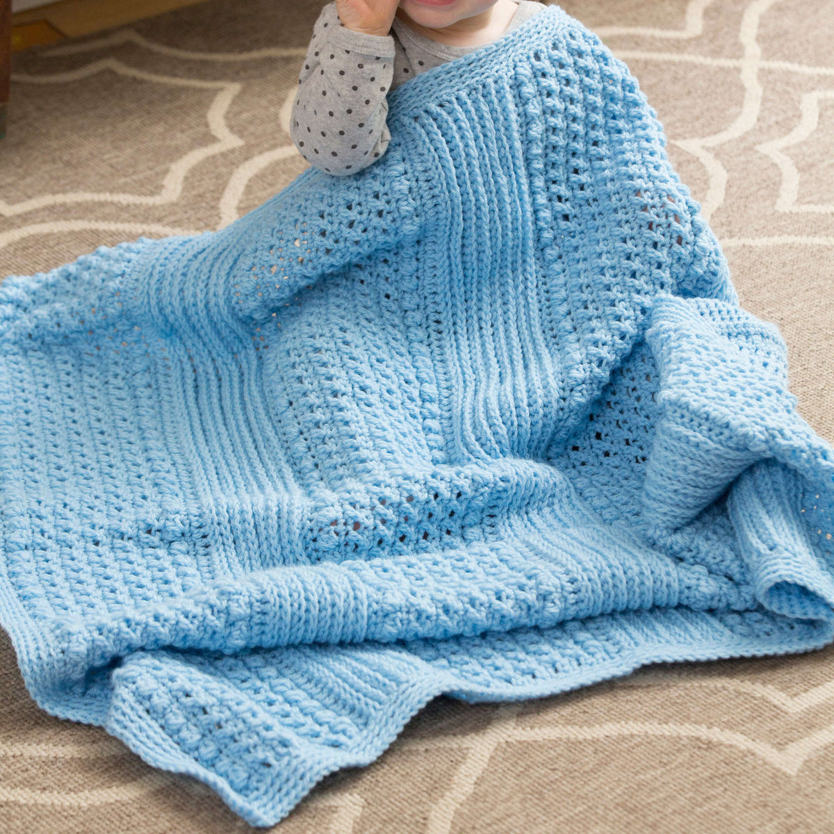 Crochet Blanket made in Red Heart Comfort Sport Yarn