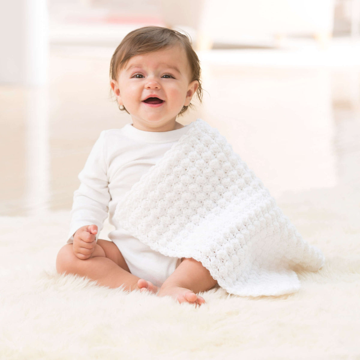 Crochet Blanket made in Red Heart Baby Hugs Light Yarn