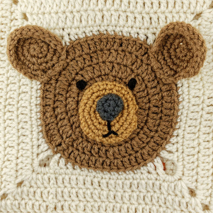 Red Heart Lions and Tigers and Bears Crochet Blanket Crochet Blanket made in Red Heart Super Saver Yarn