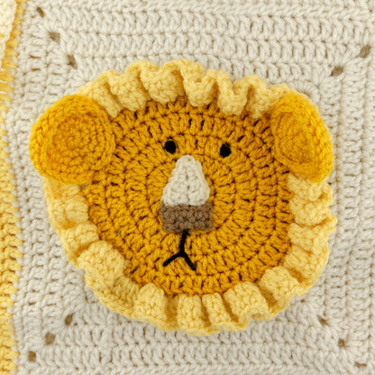 Red Heart Lions and Tigers and Bears Crochet Blanket Crochet Blanket made in Red Heart Super Saver Yarn