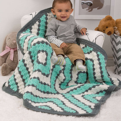 Red Heart Baby Diamonds Blanket Crochet Blanket made in Red Heart Classic Yarn