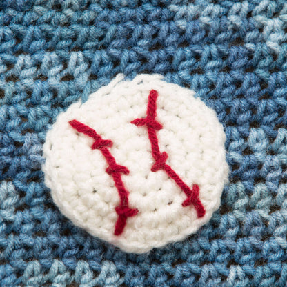 Red Heart Young Athlete Crochet Blanket and Rattles Crochet Blanket made in Red Heart Super Saver Yarn