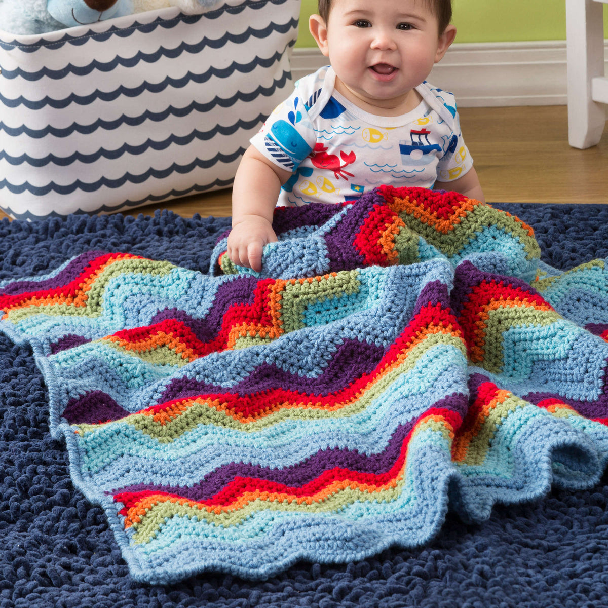 Crochet Blanket made in Red Heart With Love Yarn
