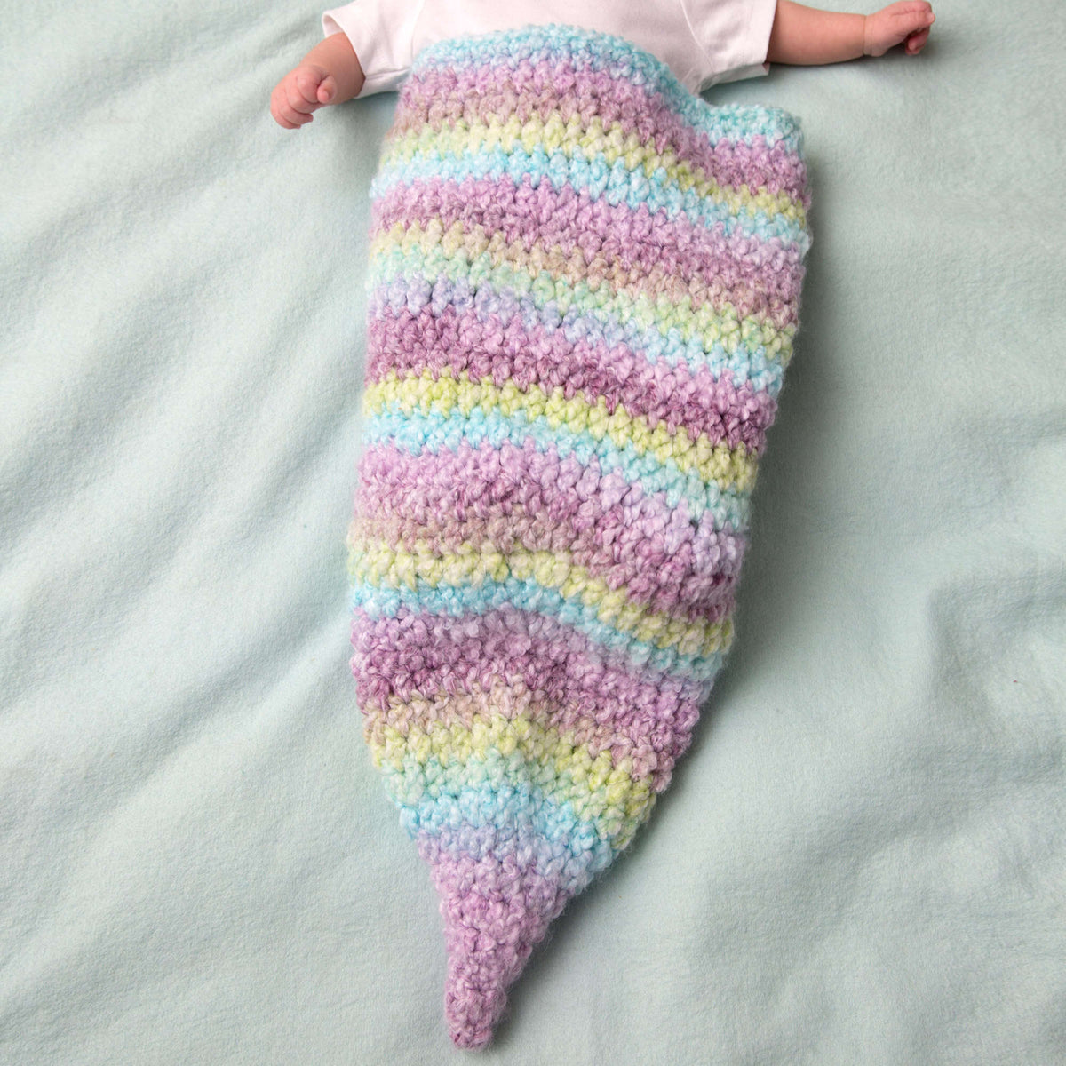 Crochet Bunting made in Red Heart Snuggle Bunny Yarn
