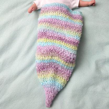 Red Heart Crochet Willow's Cocoon Crochet Bunting made in Red Heart Snuggle Bunny Yarn