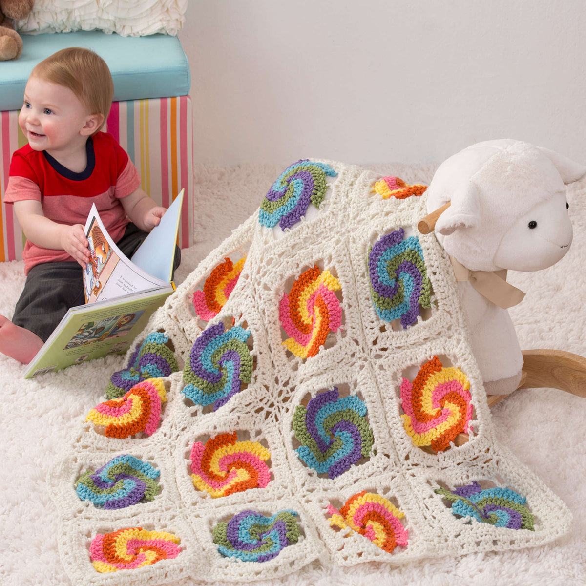 Crochet Blanket made in Red Heart With Love Yarn