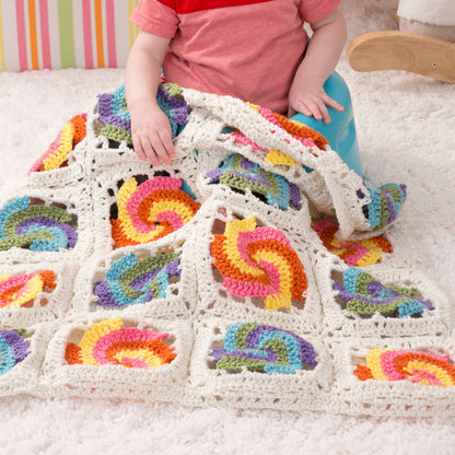 Red Heart Pinwheel Crochet Baby Blanket Crochet Blanket made in Red Heart With Love Yarn