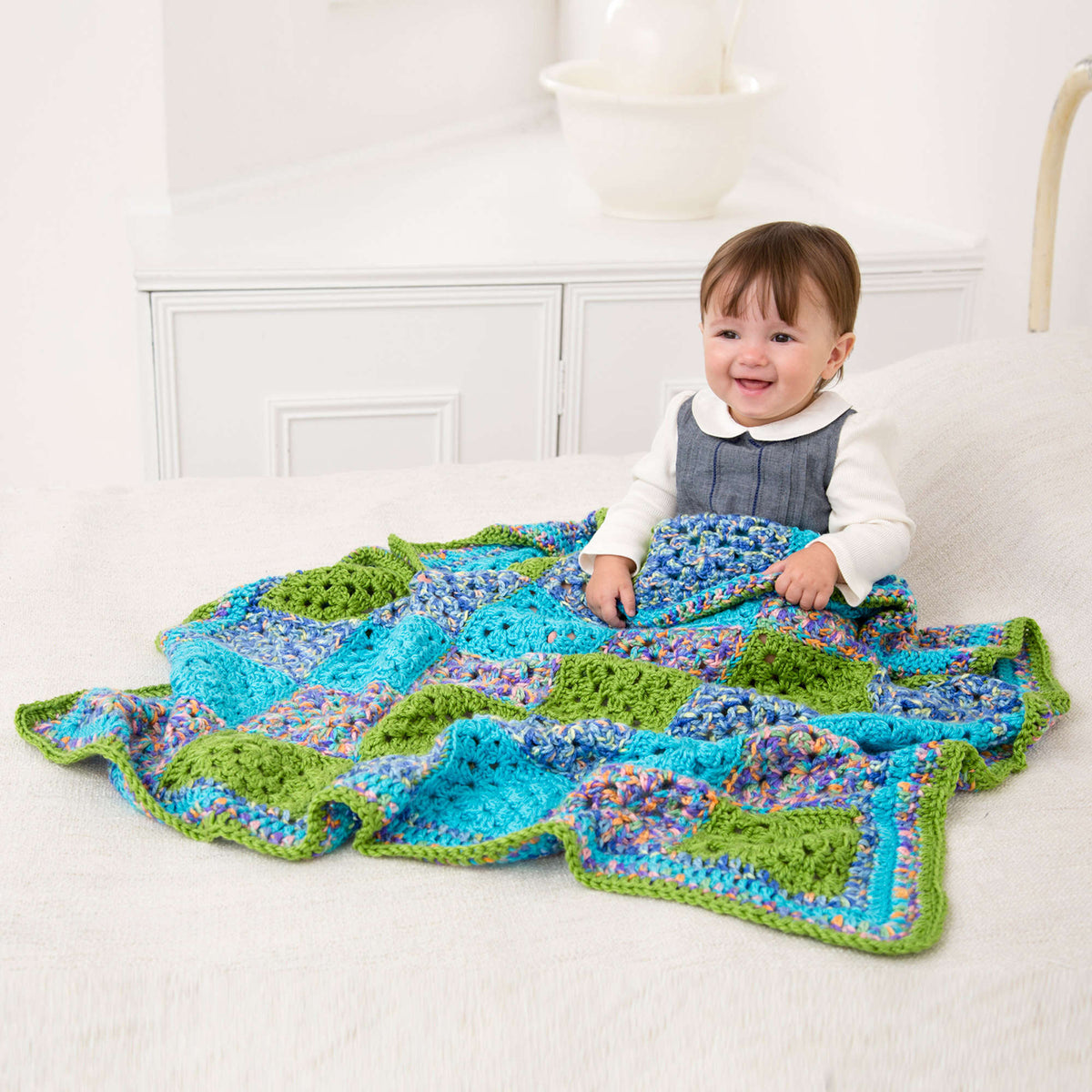 Crochet Blanket made in Red Heart Soft Yarn