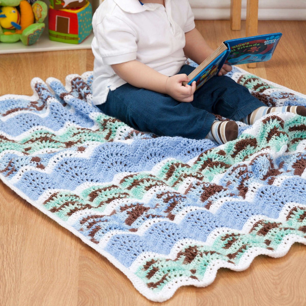 Crochet Blanket made in Red Heart Baby TLC Yarn