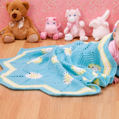 Red Heart Big Hexagon Crochet Baby Blanket Crochet Blanket made in Red Heart Soft Baby Steps Yarn