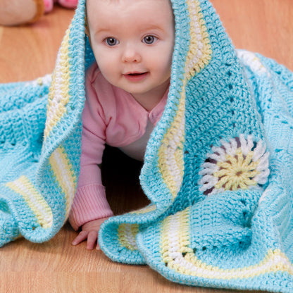 Red Heart Big Hexagon Crochet Baby Blanket Crochet Blanket made in Red Heart Soft Baby Steps Yarn