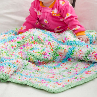 Red Heart Cuddly Crochet Baby Blanket Crochet Blanket made in Red Heart Buttercup Yarn