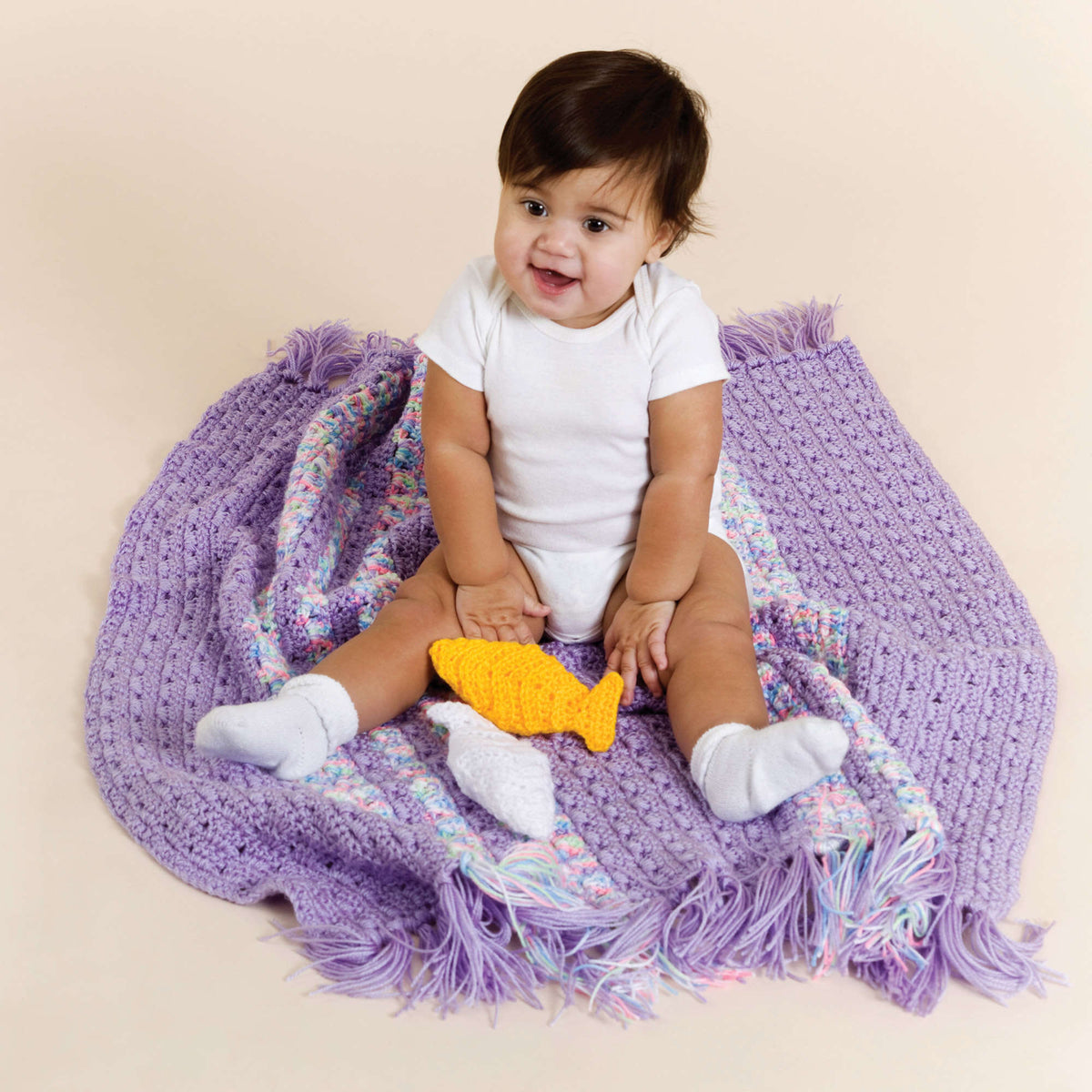 Crochet Blanket made in Red Heart Soft Baby Yarn