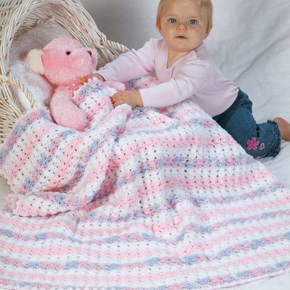 Red Heart Sweet Dreams Crochet Blanket Crochet Blanket made in Red Heart Baby Clouds Yarn