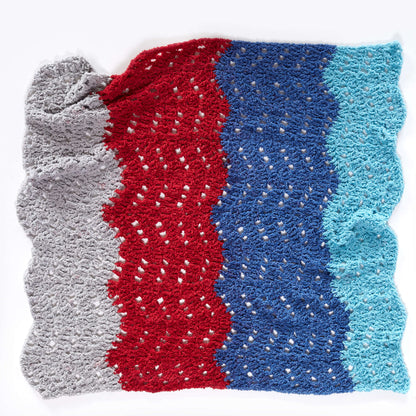 Red Heart One-Ball Gentle Ripple Crochet Baby Blanket Crochet Blanket made in Red Heart Fleece Hugs Yarn