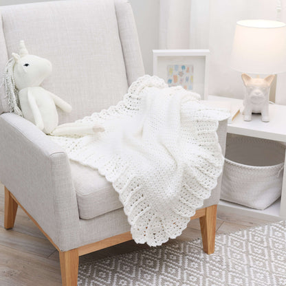 Red Heart Lace Baby Blanket Crochet Blanket made in Red Heart Bunches of Hugs Yarn