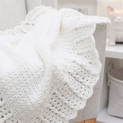 Red Heart Lace Baby Blanket Crochet Blanket made in Red Heart Bunches of Hugs Yarn