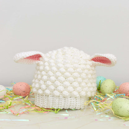 Red Heart Sweet Lamb Crochet Hat Crochet Hat made in Red Heart Soft Essentials Yarn