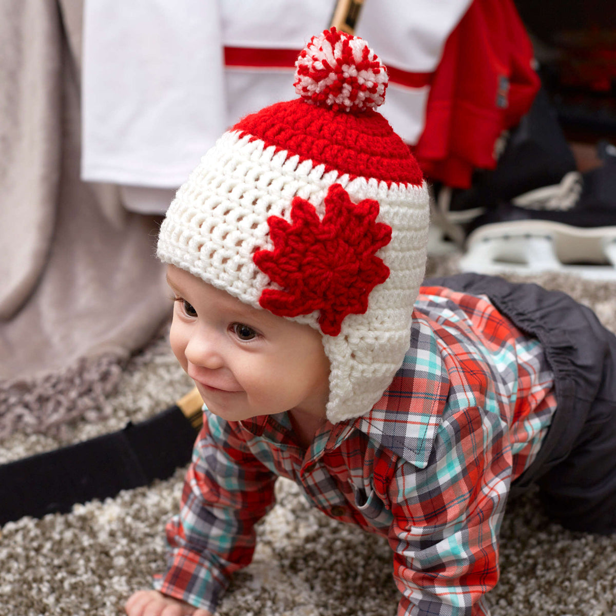 Crochet Hat made in Red Heart Super Saver Yarn