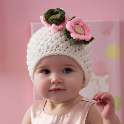 Red Heart Crochet Darling Baby Hat Crochet Hat made in Red Heart Super Saver Yarn