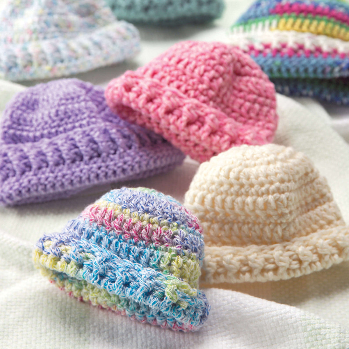 Crochet Cap made in Red Heart Soft Baby Steps Yarn