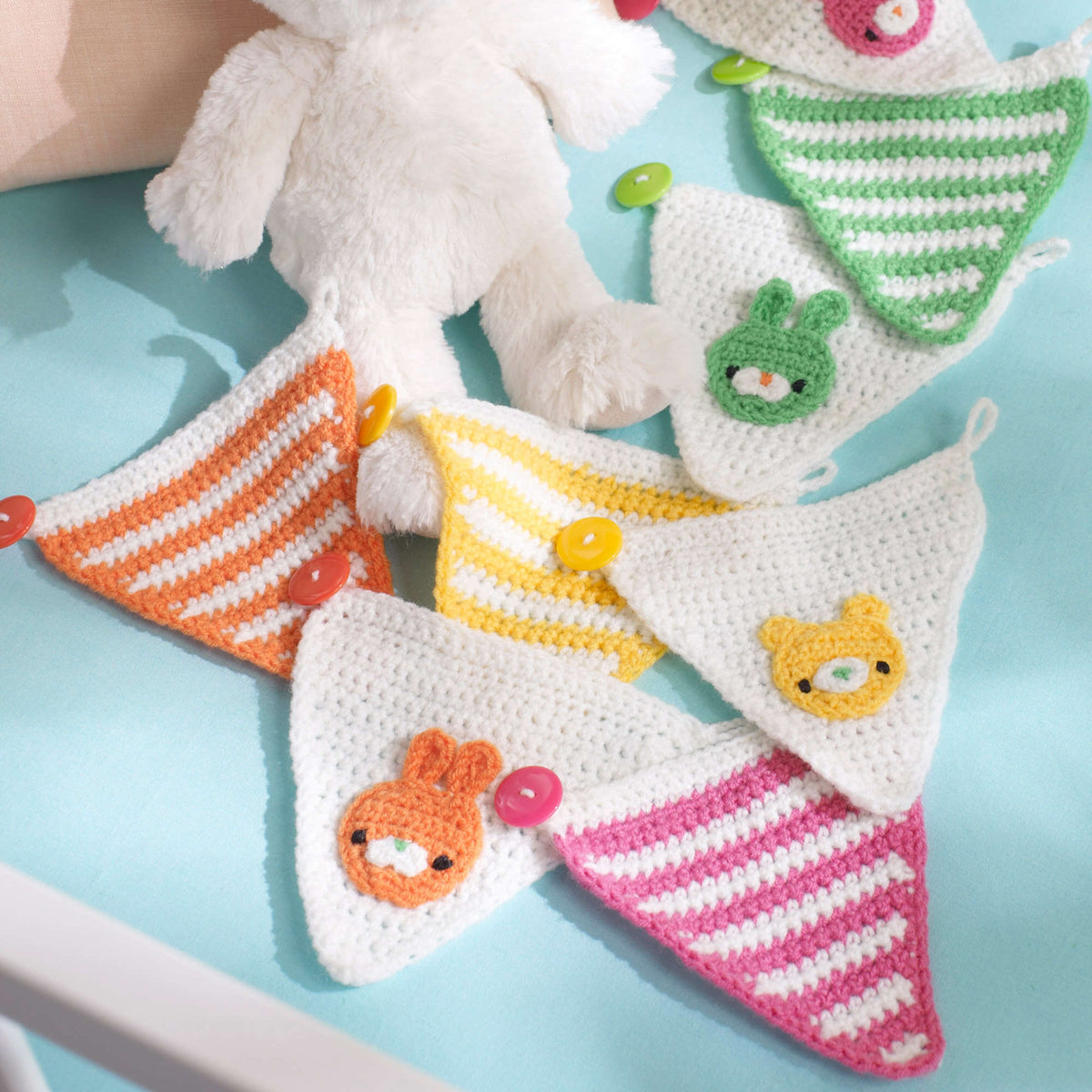 Crochet Banner made in Red Heart Anne Geddes Baby Yarn