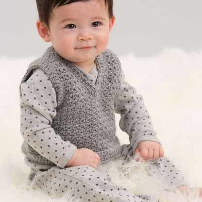 Red Heart Easy V-Neck Vest Crochet Vest made in Red Heart Soft Yarn