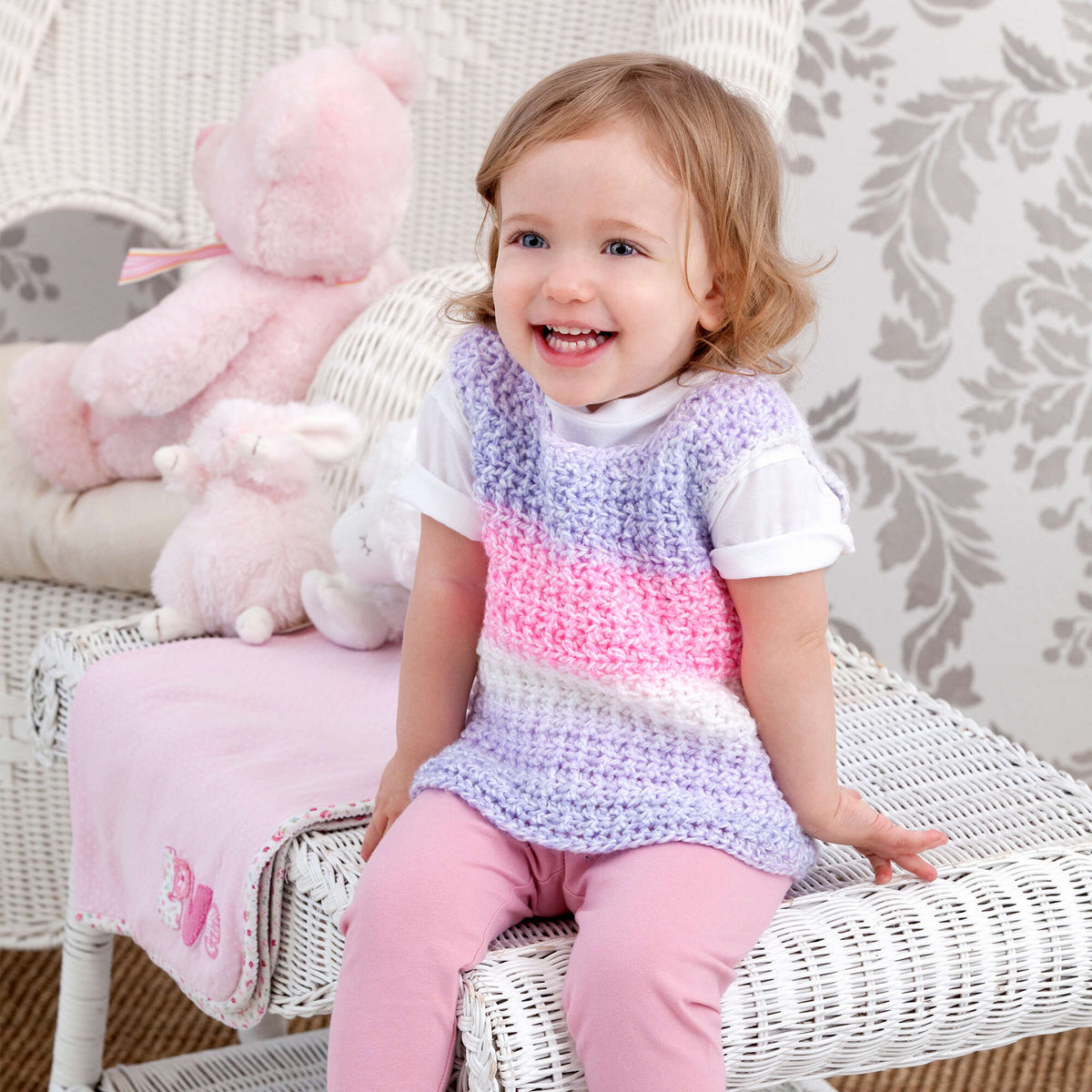 Crochet Vest made in Red Heart Sweet Baby Yarn