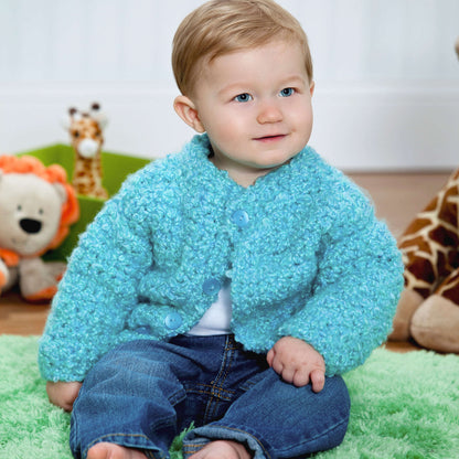 Red Heart Crochet Huggable Baby Jacket Crochet Jacket made in Red Heart Baby Clouds Yarn