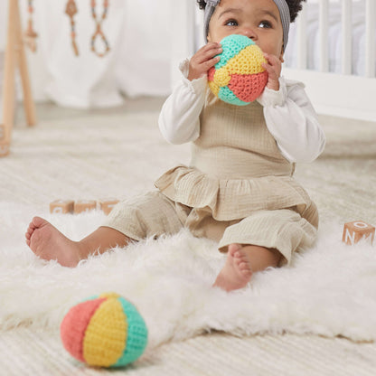 Red Heart Baby's First Beach Ball Crochet Toy made in Red Heart Yarn