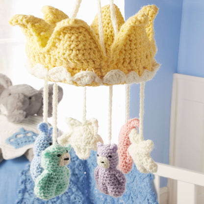 Red Heart Crochet Sleep Tight Royal Mobile Crochet Mobile Accessory made in Red Heart Anne Geddes Baby Yarn