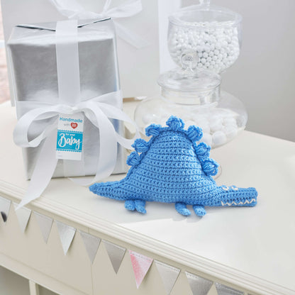 Red Heart Crochet Baby Dinosaur Toy Crochet Toy made in Red Heart Yarn