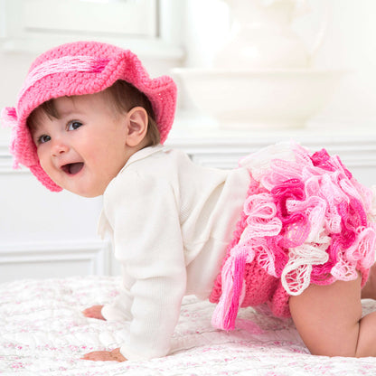 Red Heart Crochet Country Baby Diaper Cover & Hat Crochet Hat made in Red Heart With Love Yarn