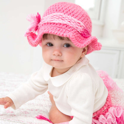 Red Heart Crochet Country Baby Diaper Cover & Hat Crochet Hat made in Red Heart With Love Yarn