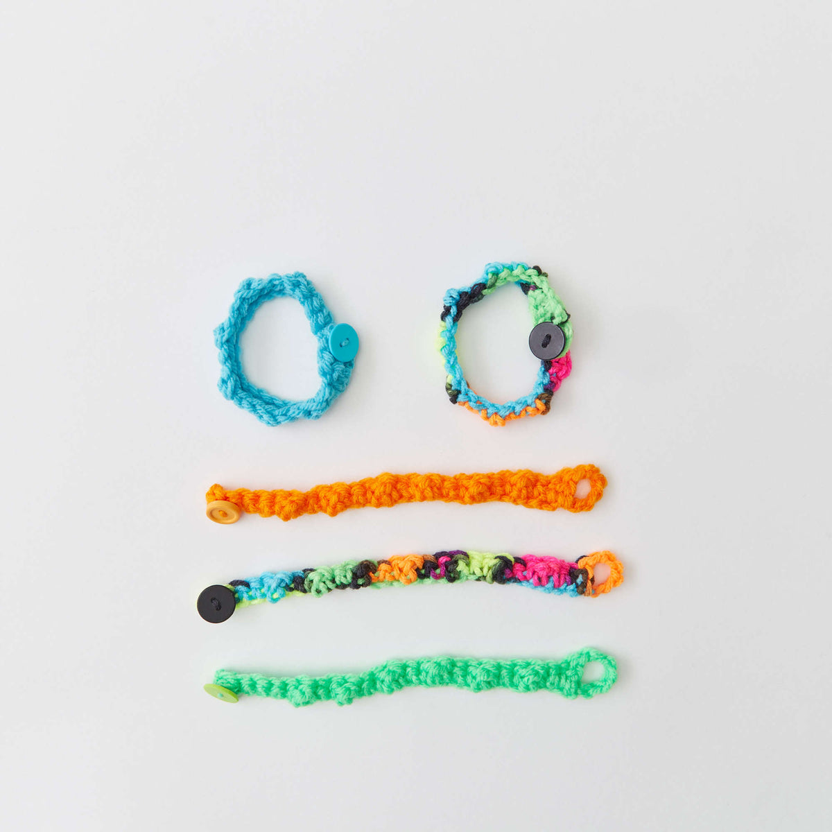 Crochet Bracelet made in Red Heart Super Saver Yarn