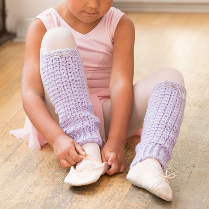 Red Heart Crochet Joy of Dance Leg Warmers Crochet Warmers made in Red Heart Soft Baby Steps Yarn