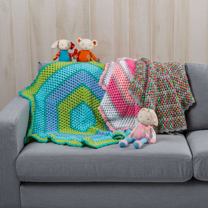 Red Heart Comfy Kid Hexagon Crochet Blanket Crochet Blanket made in Red Heart Gumdrop Yarn