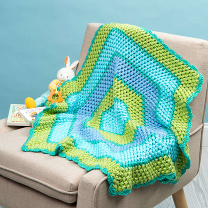 Red Heart Comfy Kid Hexagon Crochet Blanket Crochet Blanket made in Red Heart Gumdrop Yarn