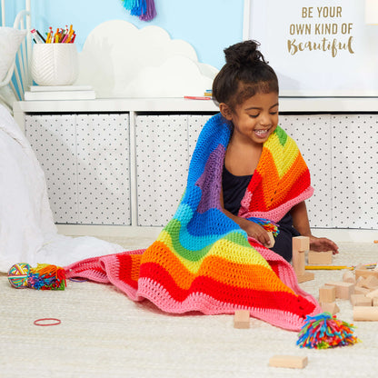 Red Heart Crochet-a-Rainbow Blanket Single Size
