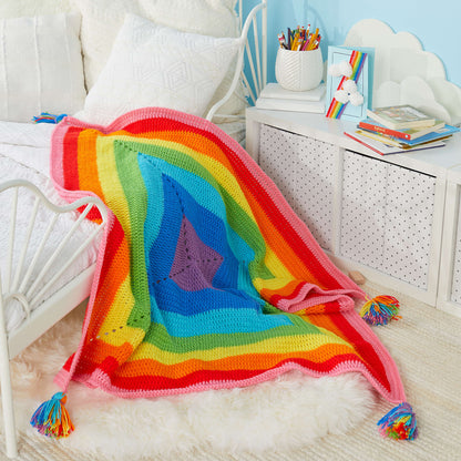 Red Heart Crochet-a-Rainbow Blanket Single Size