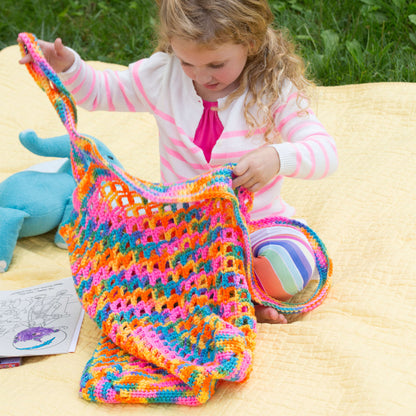Red Heart Crochet Tote for Toys Crochet Toy made in Red Heart Kids Yarn