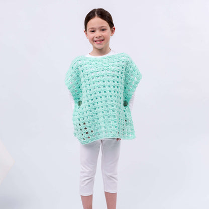 Red Heart Crochet Simply Stated Child Poncho Crochet Poncho made in Red Heart With Love Yarn
