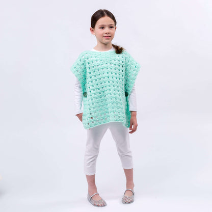 Red Heart Crochet Simply Stated Child Poncho Crochet Poncho made in Red Heart With Love Yarn